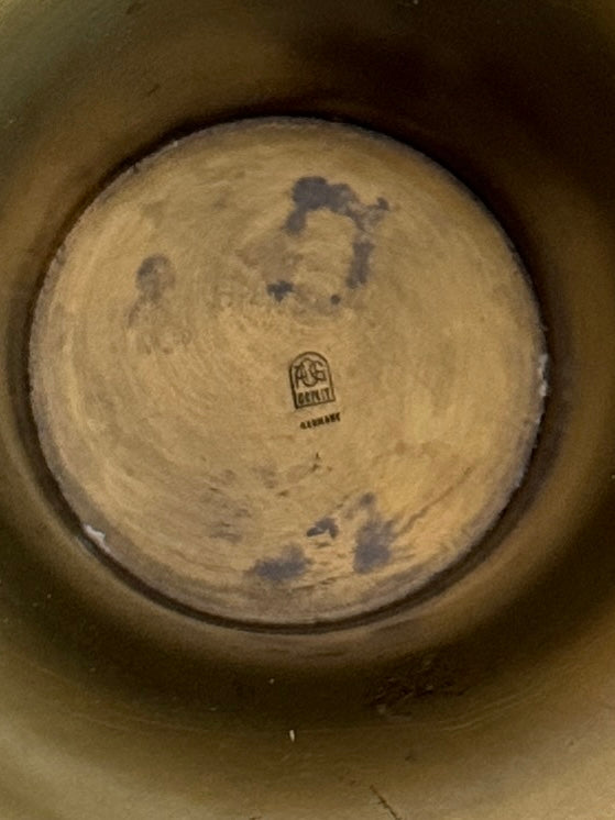 Monumental Mounted Glass Urn Vase