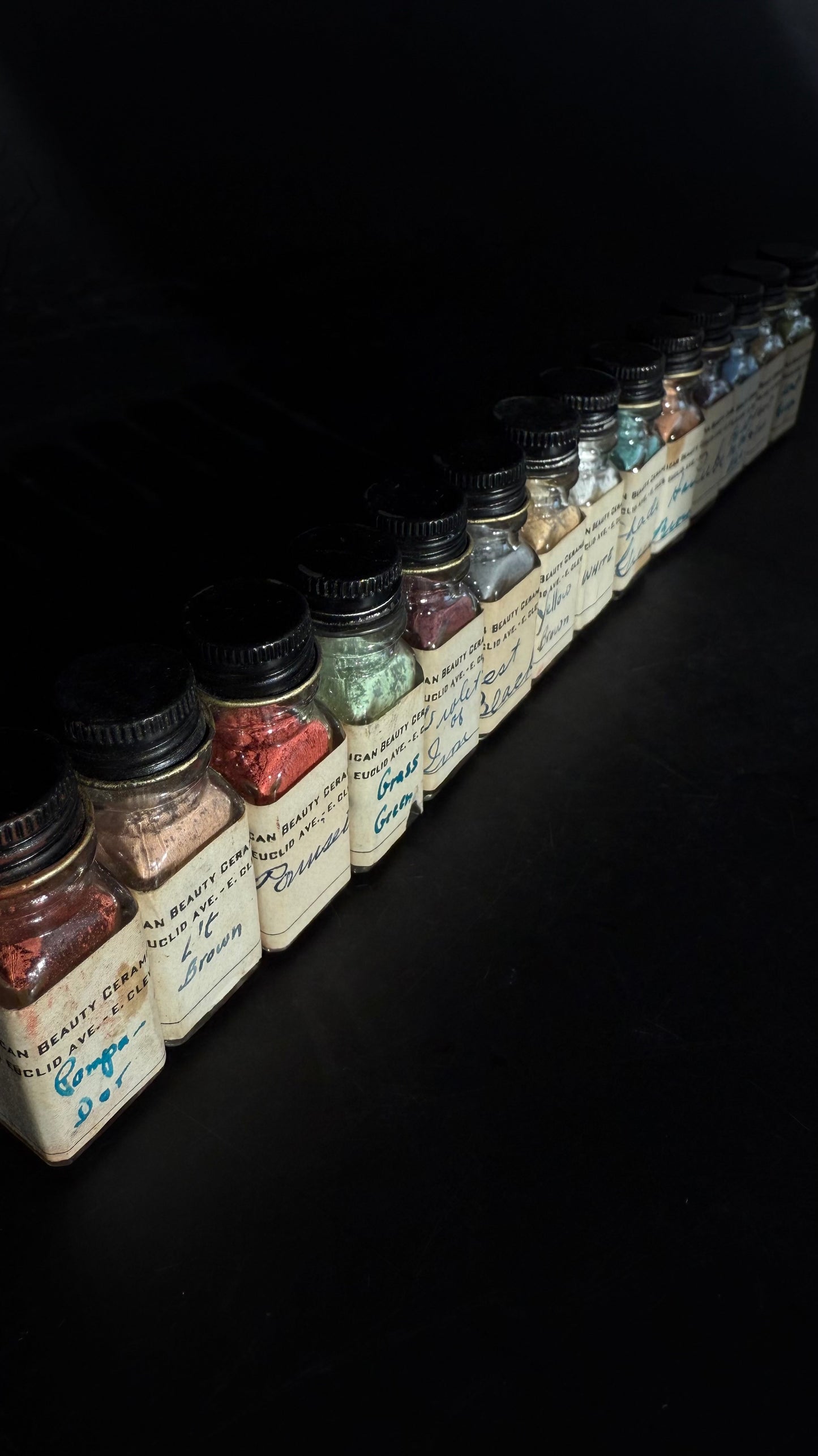 Vintage American Beauty Ceramic Studio Vial Set