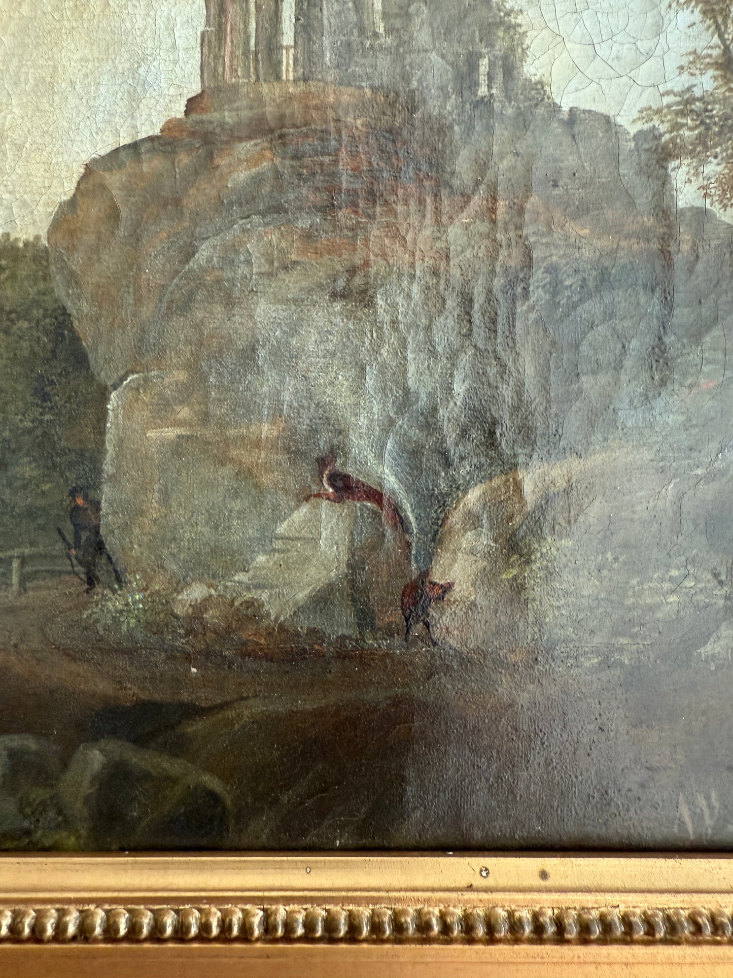 Reserved: Classical Landscape with Ruins Painting