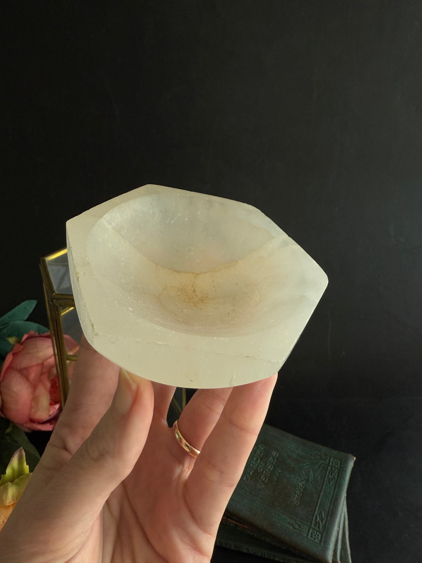 Petite Carved Stone Dish
