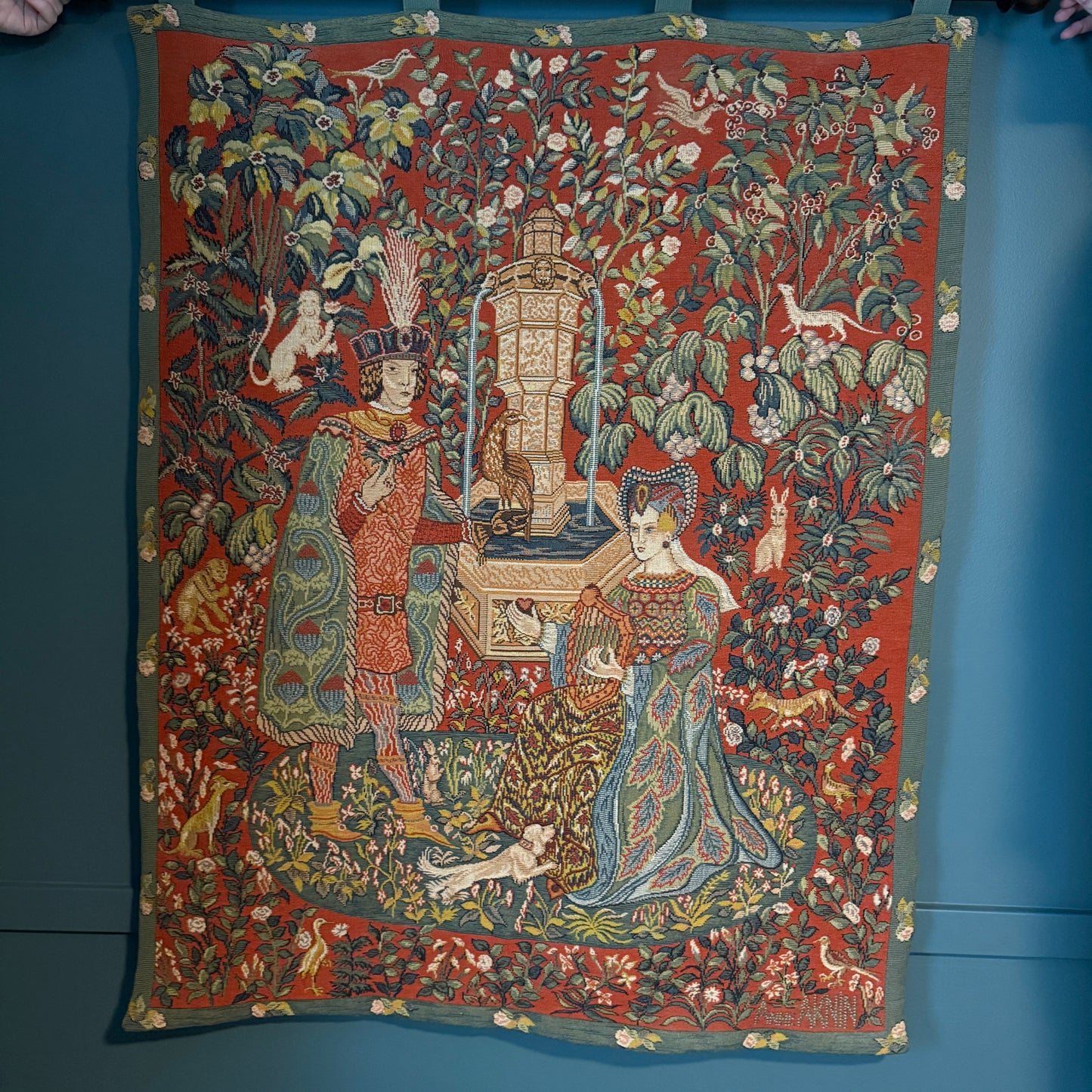 Vintage French Tapestry – Le Roman de la Rose (1985)