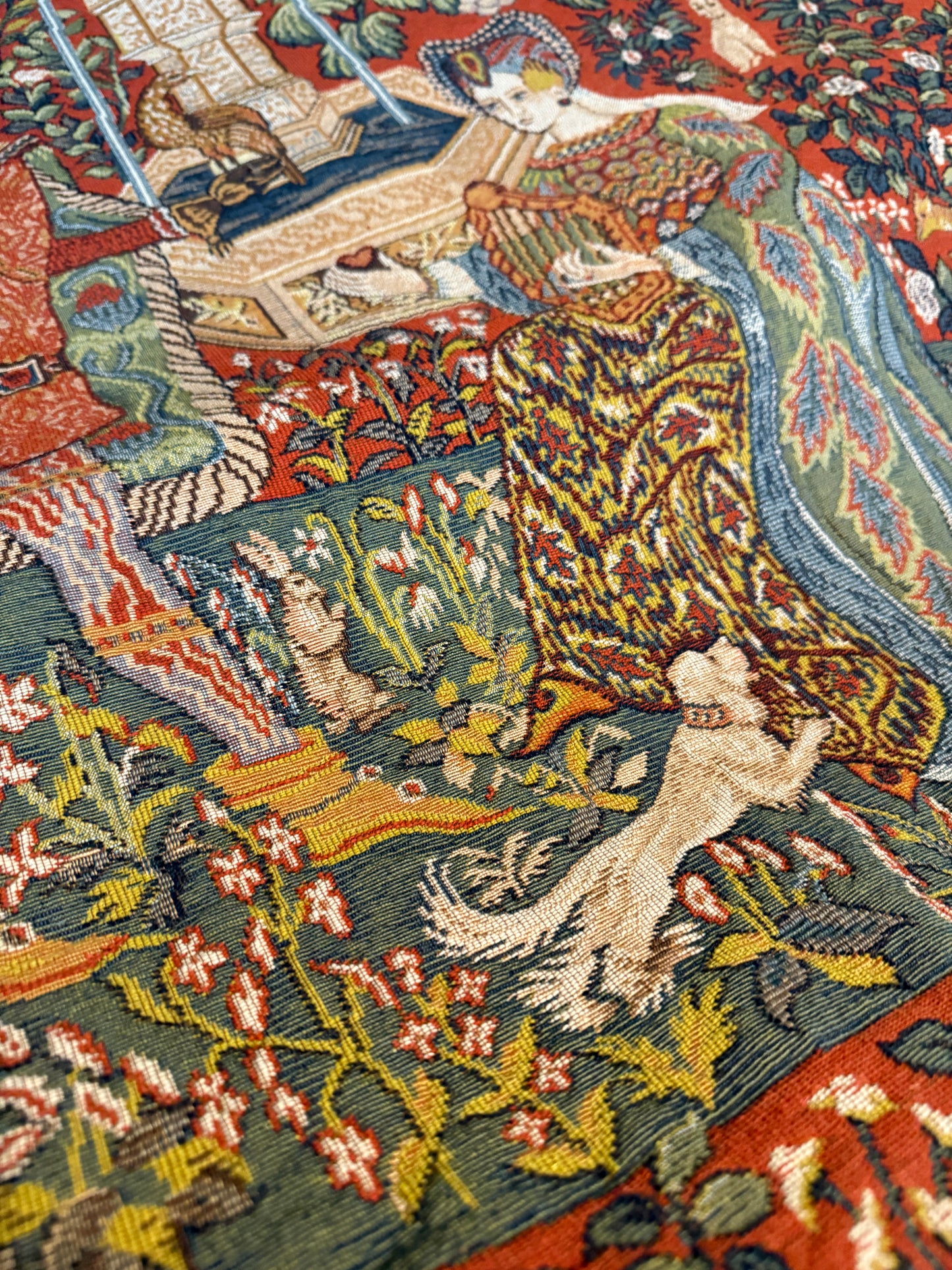 Vintage French Tapestry – Le Roman de la Rose (1985)