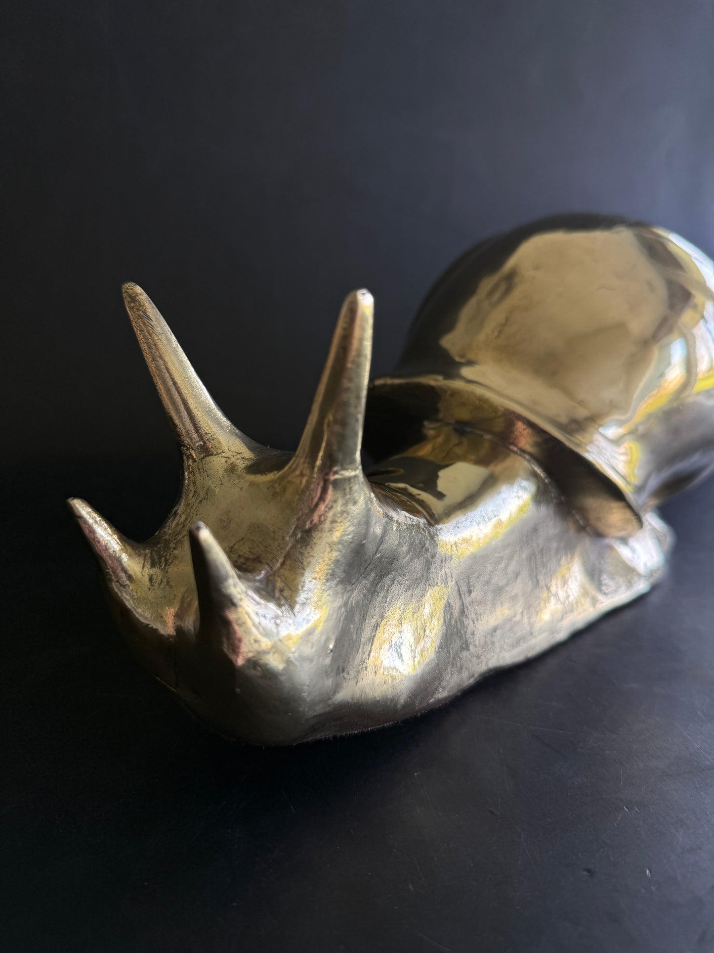 Cast Brass XL Snail Sculpture