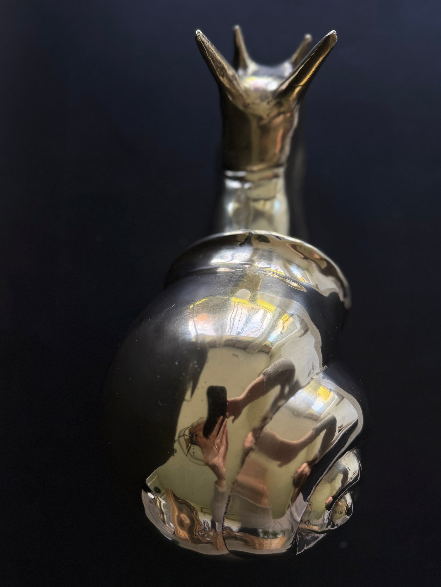 Cast Brass XL Snail Sculpture