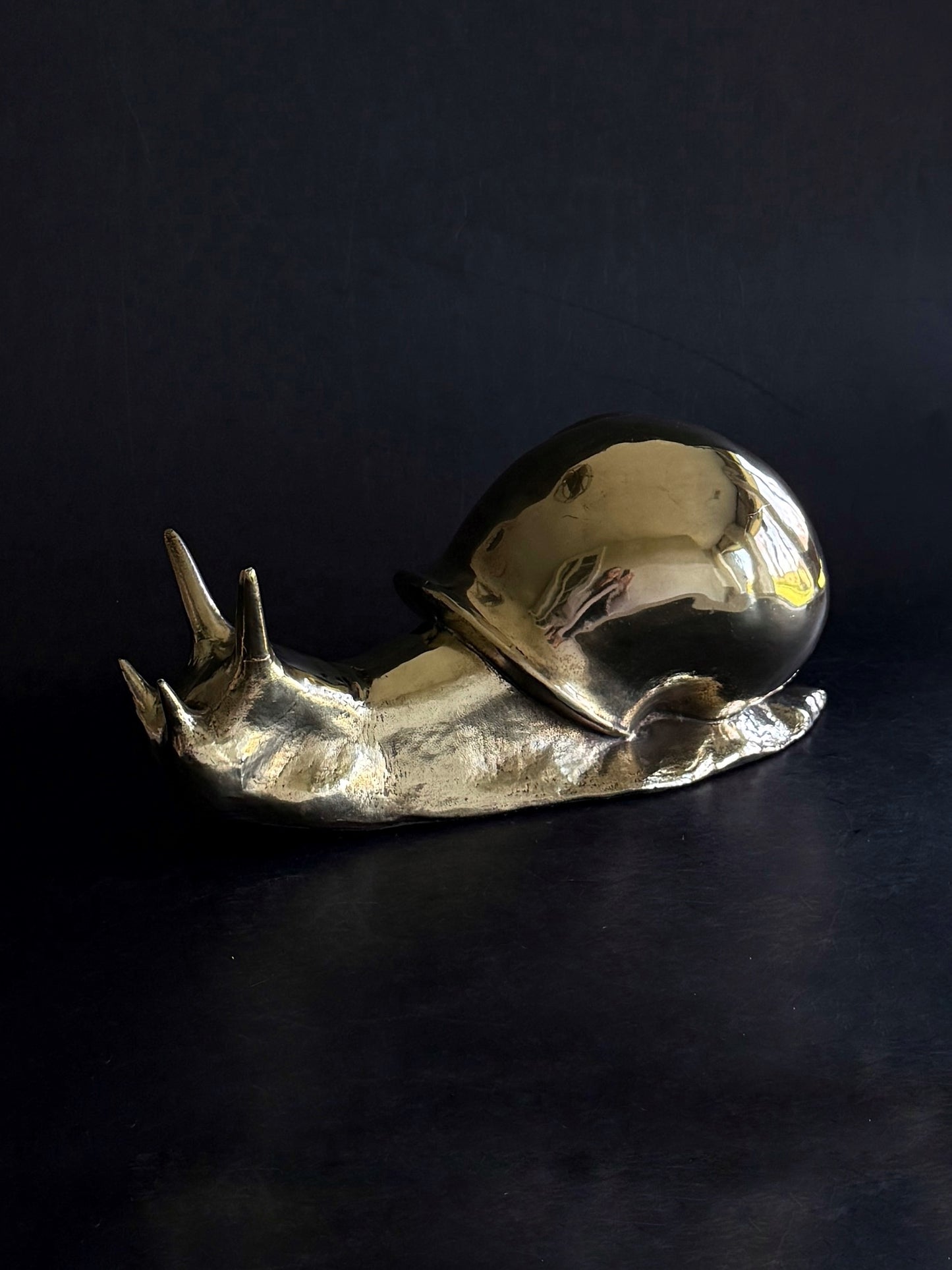 Cast Brass XL Snail Sculpture