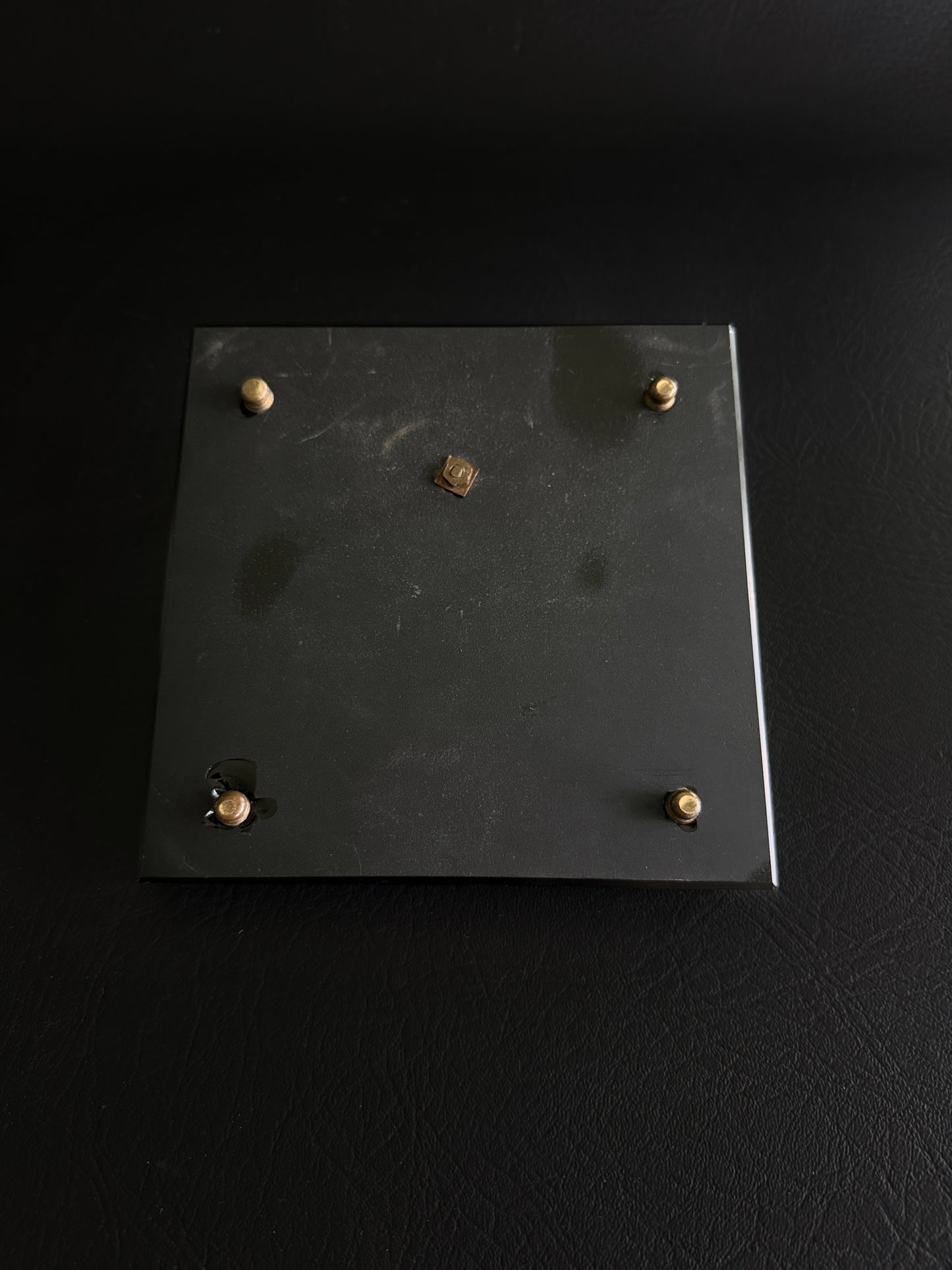 Marble base inkwell with pen rests
