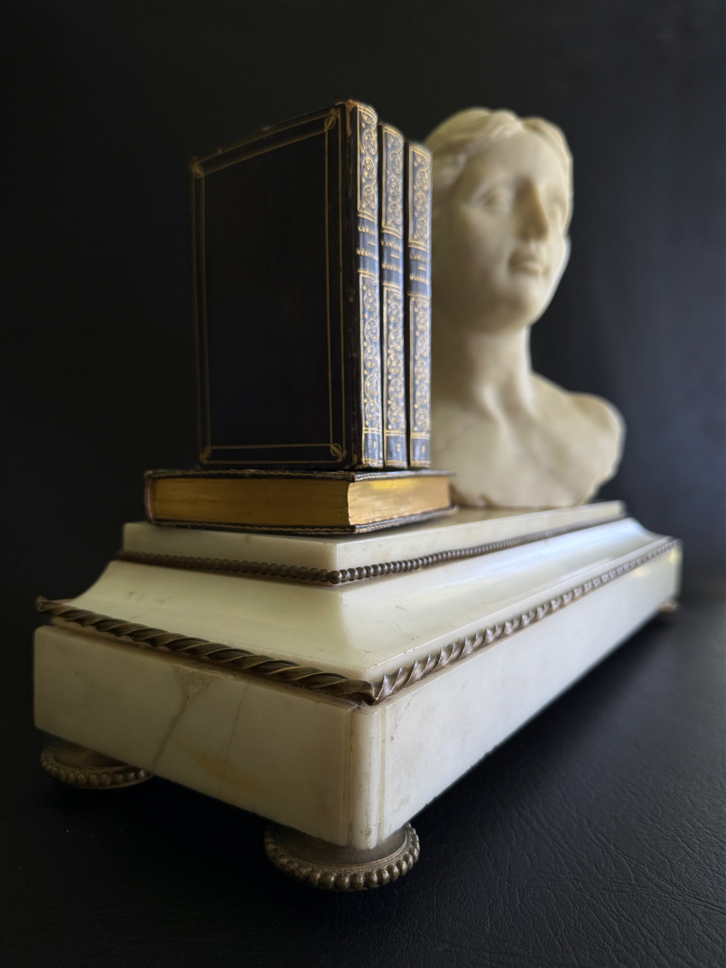 French Marble Mantel Clock Base | Antique Display Pedestal