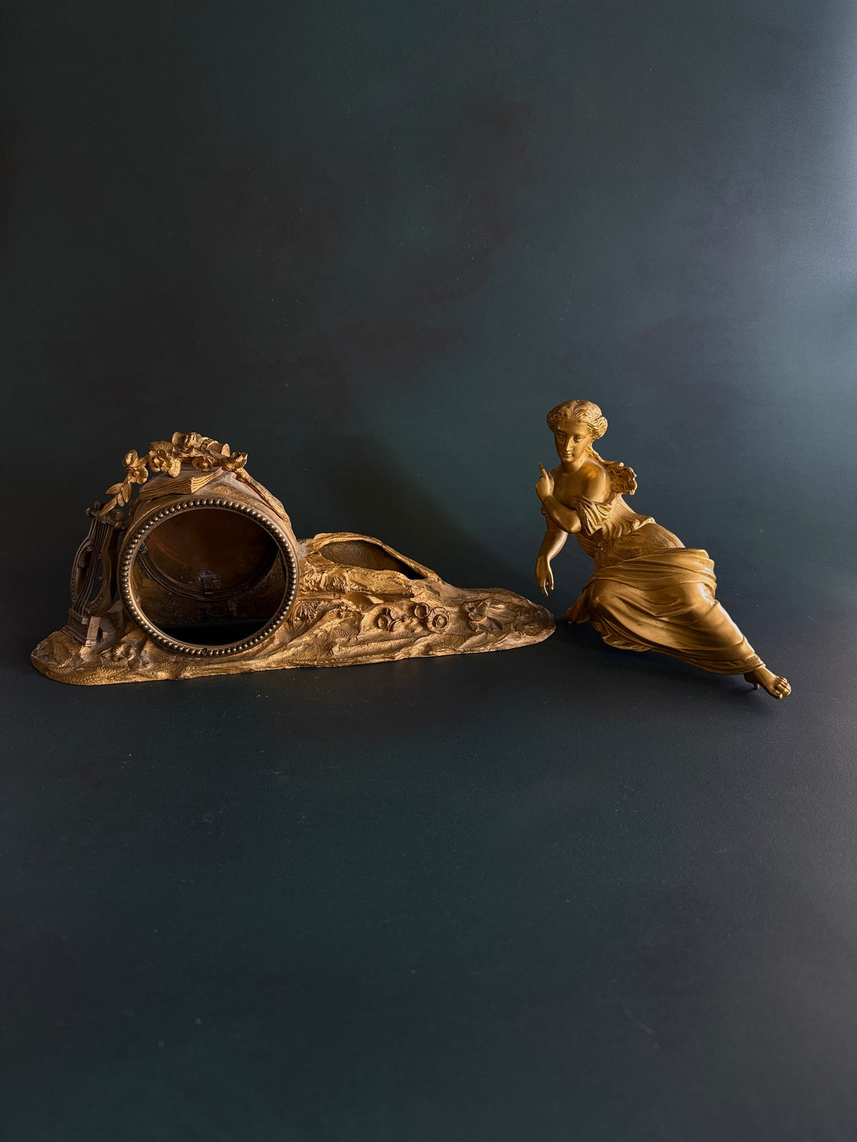 Antique French Gilt Spelter Mantel Clock Topper | c. 1870–1900