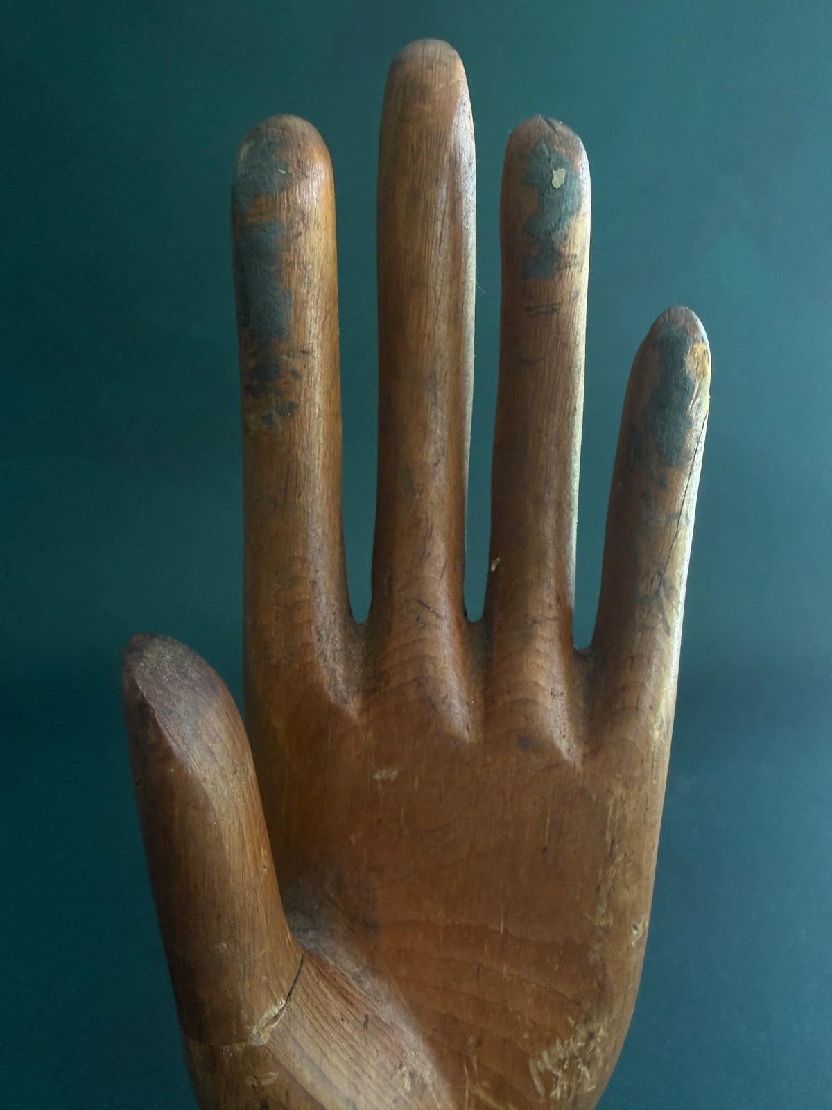 Antique Wooden Glove Display Hand with Movable Thumb
