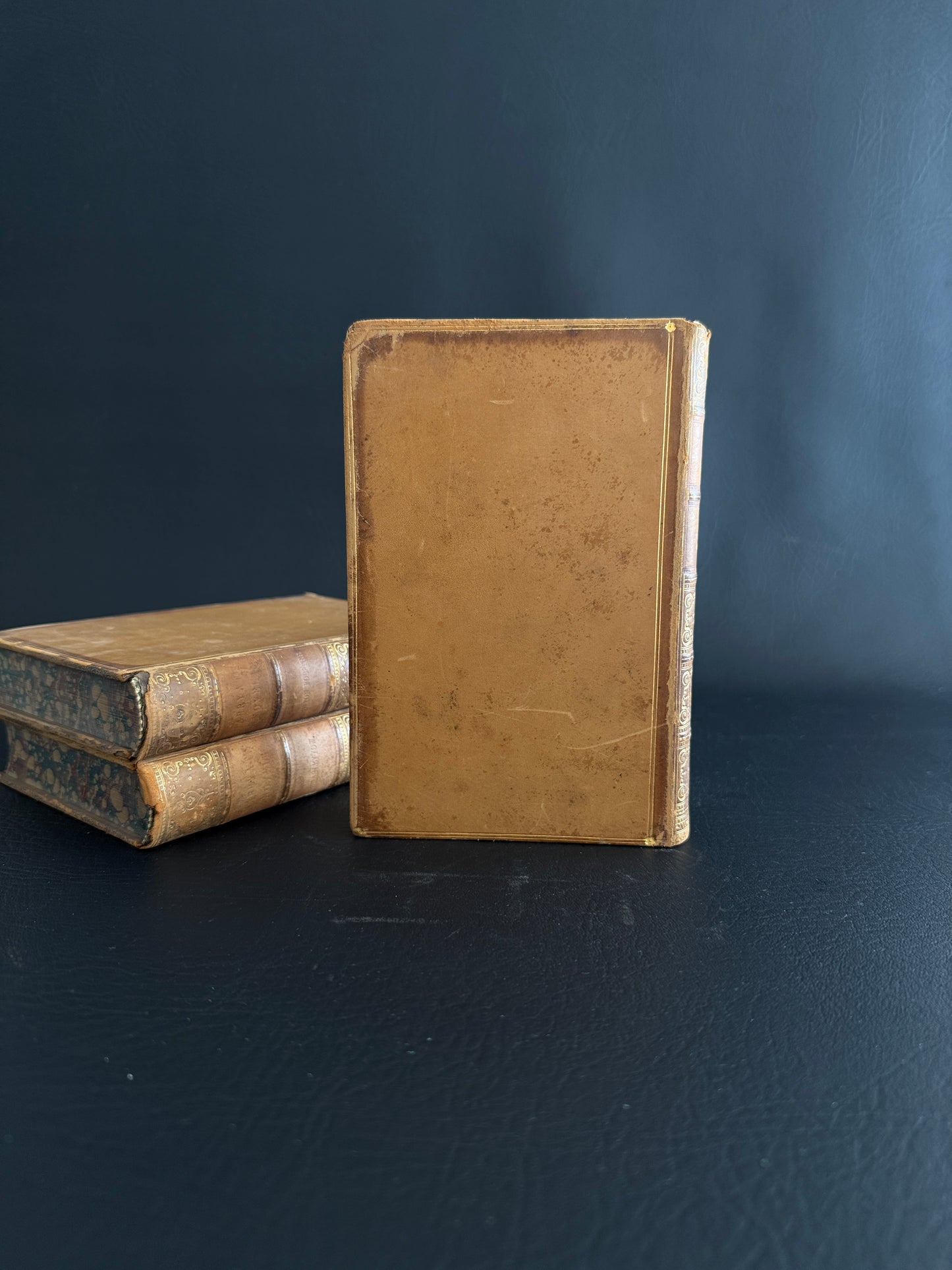 Trio of 19th-Century Leather-Bound Books by Captain Marryat