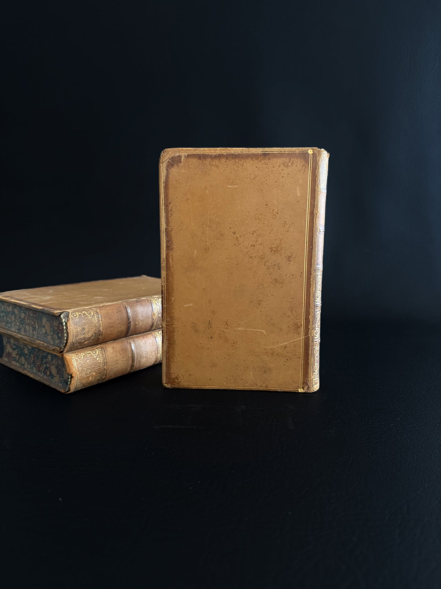 Trio of 19th-Century Leather-Bound Books by Captain Marryat