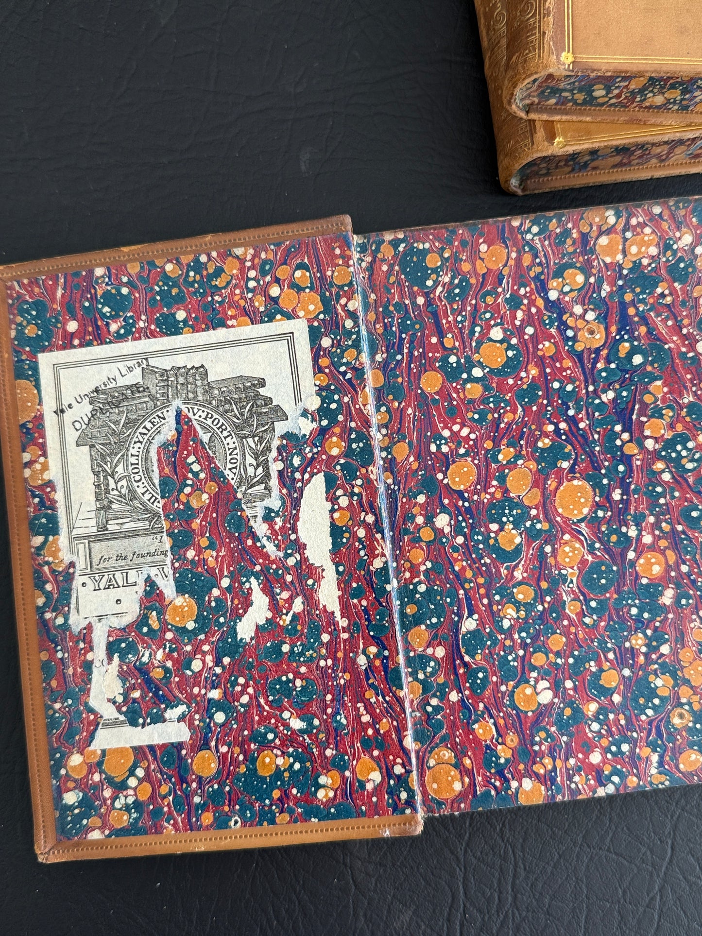 Trio of 19th-Century Leather-Bound Books by Captain Marryat