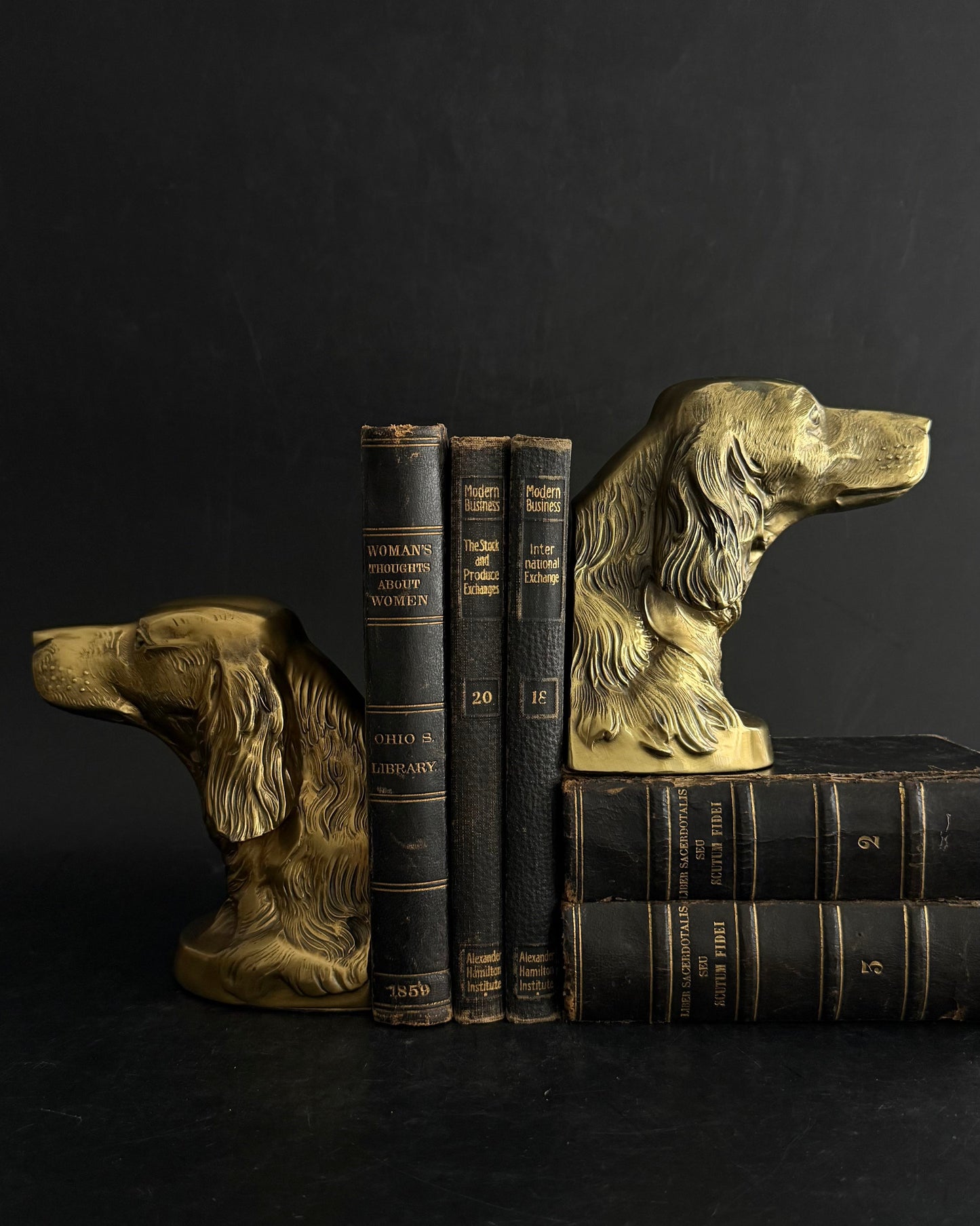 Dog Bookends: PM Craftsman Cast Brass