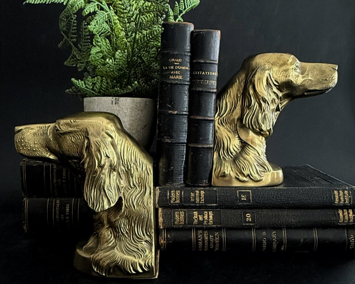 Dog Bookends: PM Craftsman Cast Brass