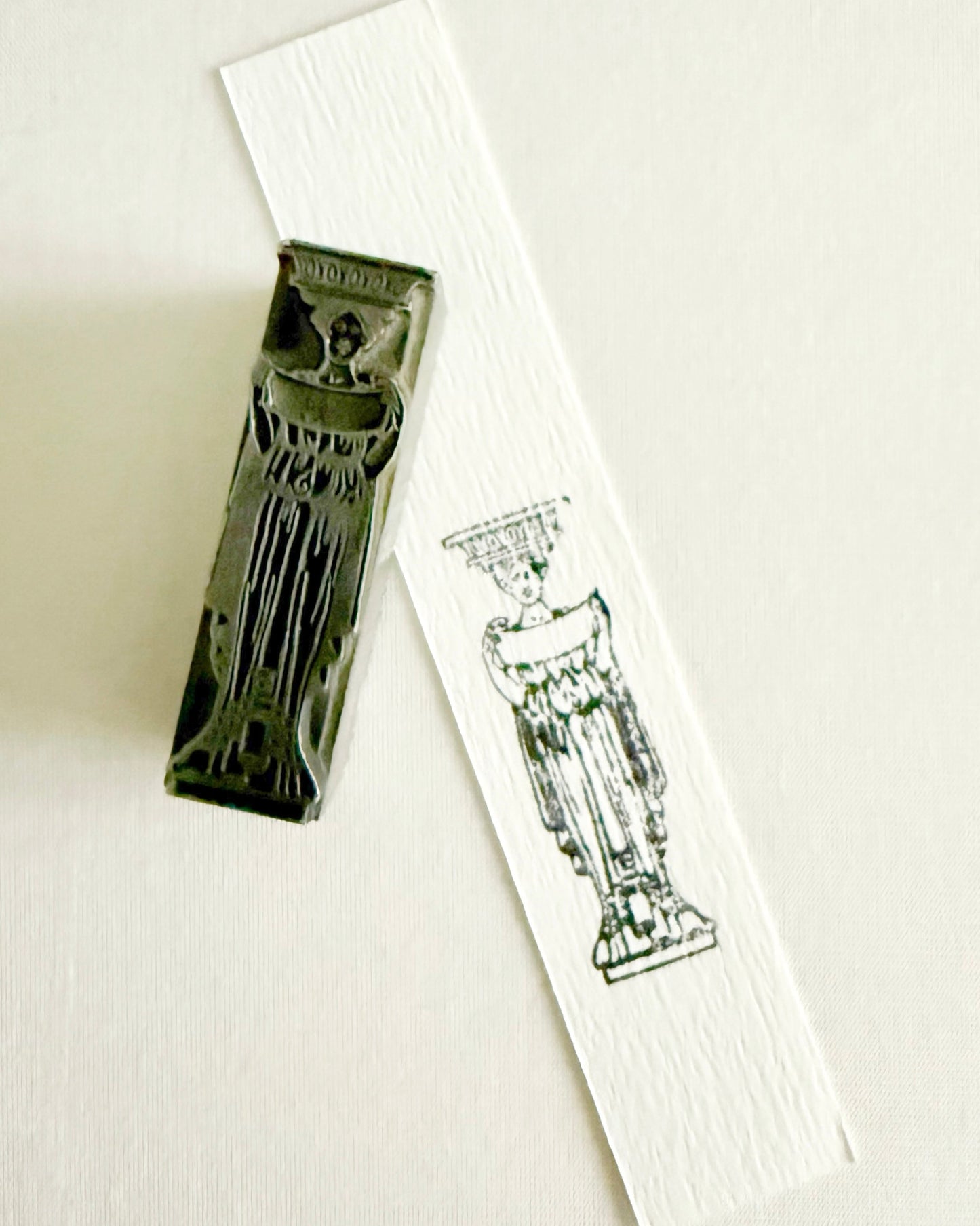 Letter Press Printing Block: Woman Column