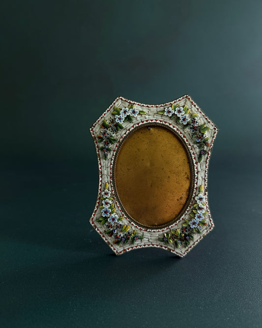 Vintage Italian Floral Micromosaic Frame
