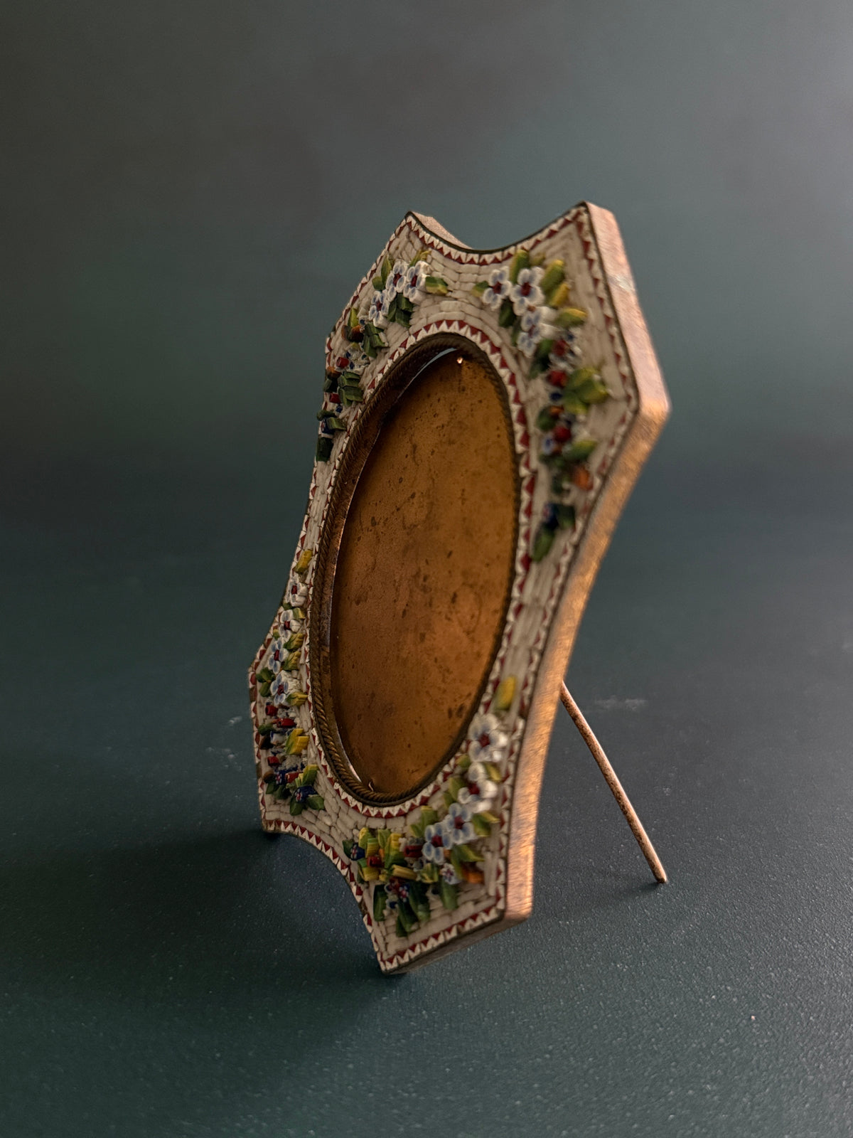 Vintage Italian Floral Micromosaic Frame