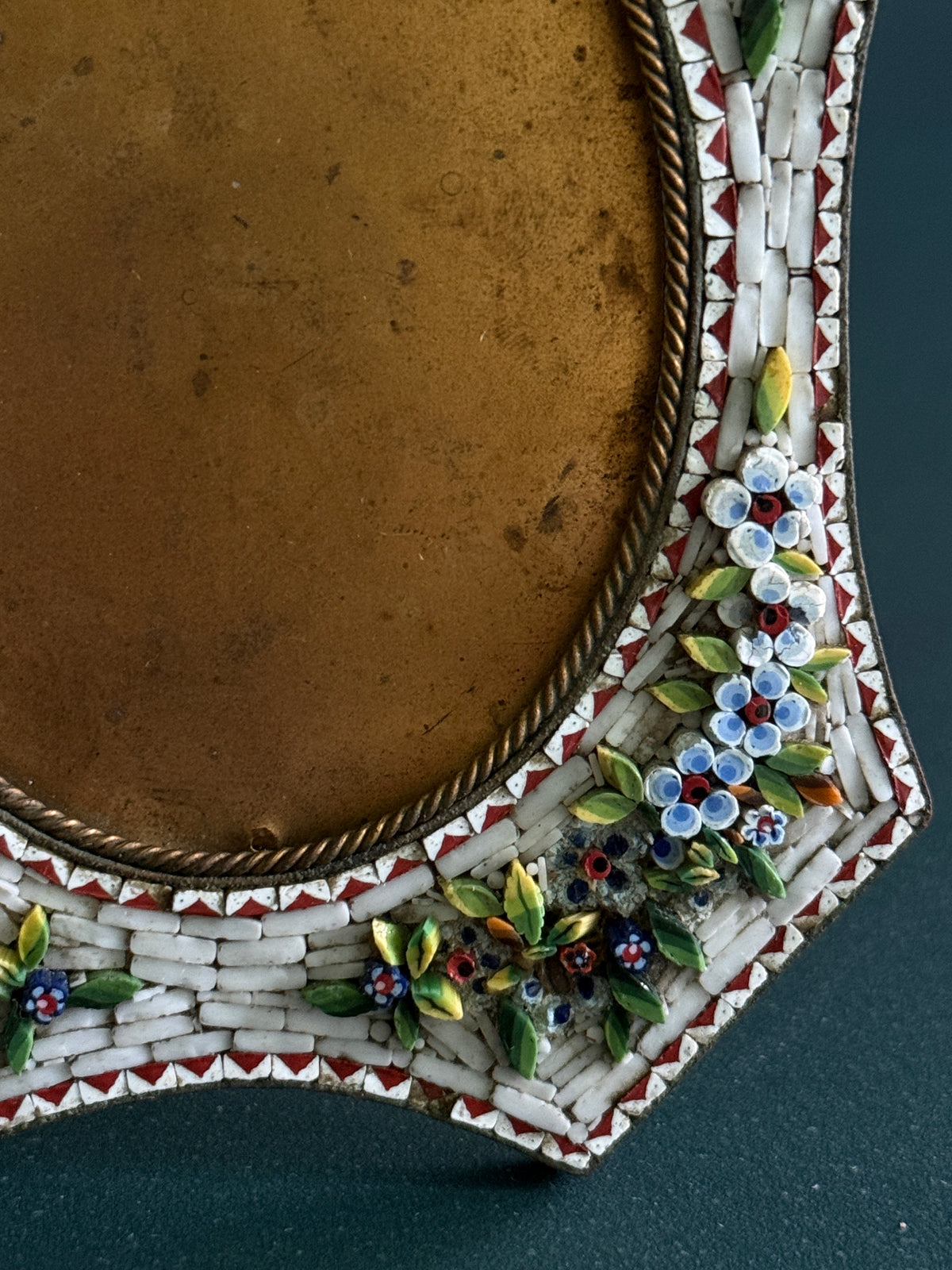 Vintage Italian Floral Micromosaic Frame
