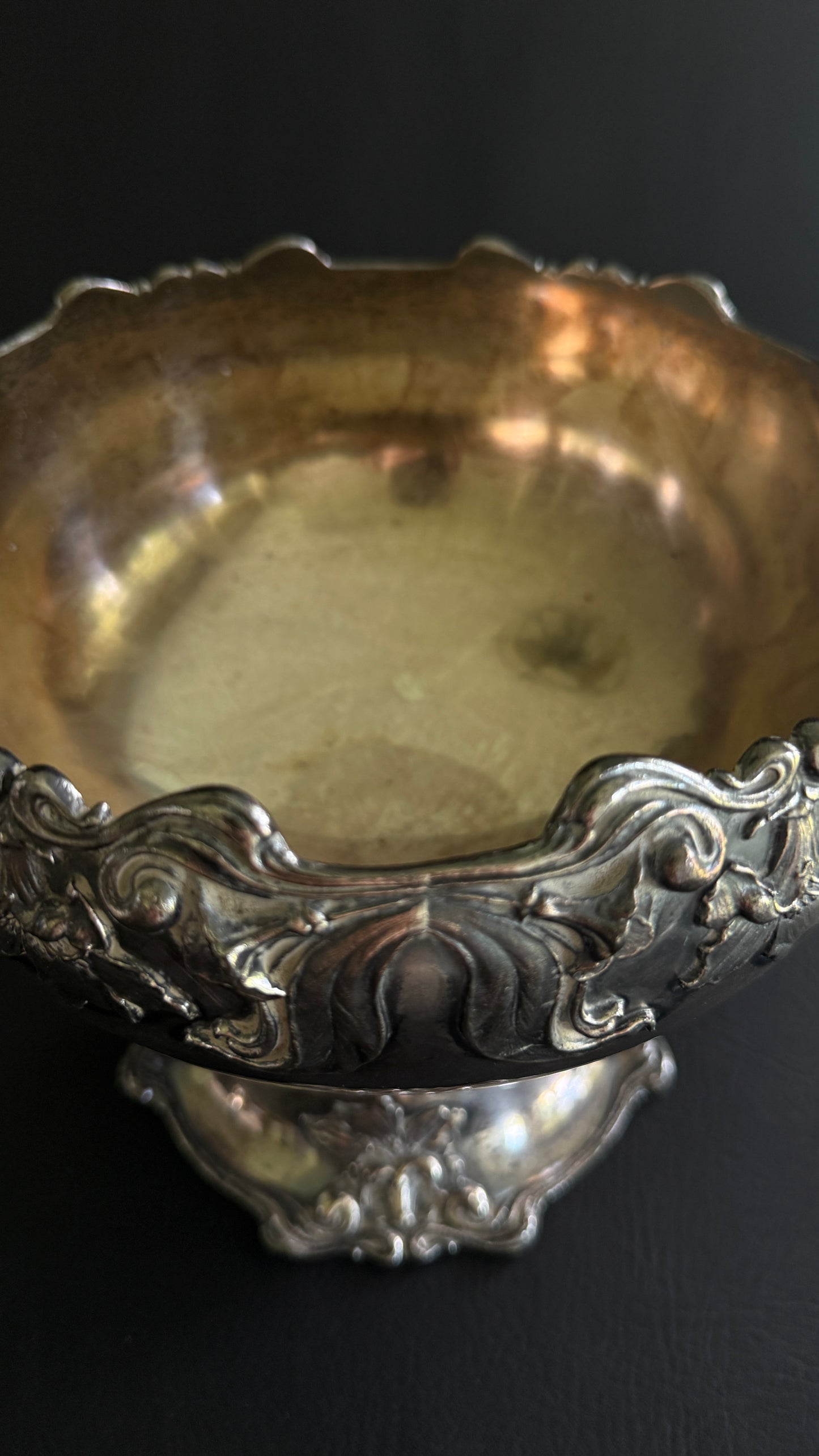 Silver Punch Bowl Candle Vessel