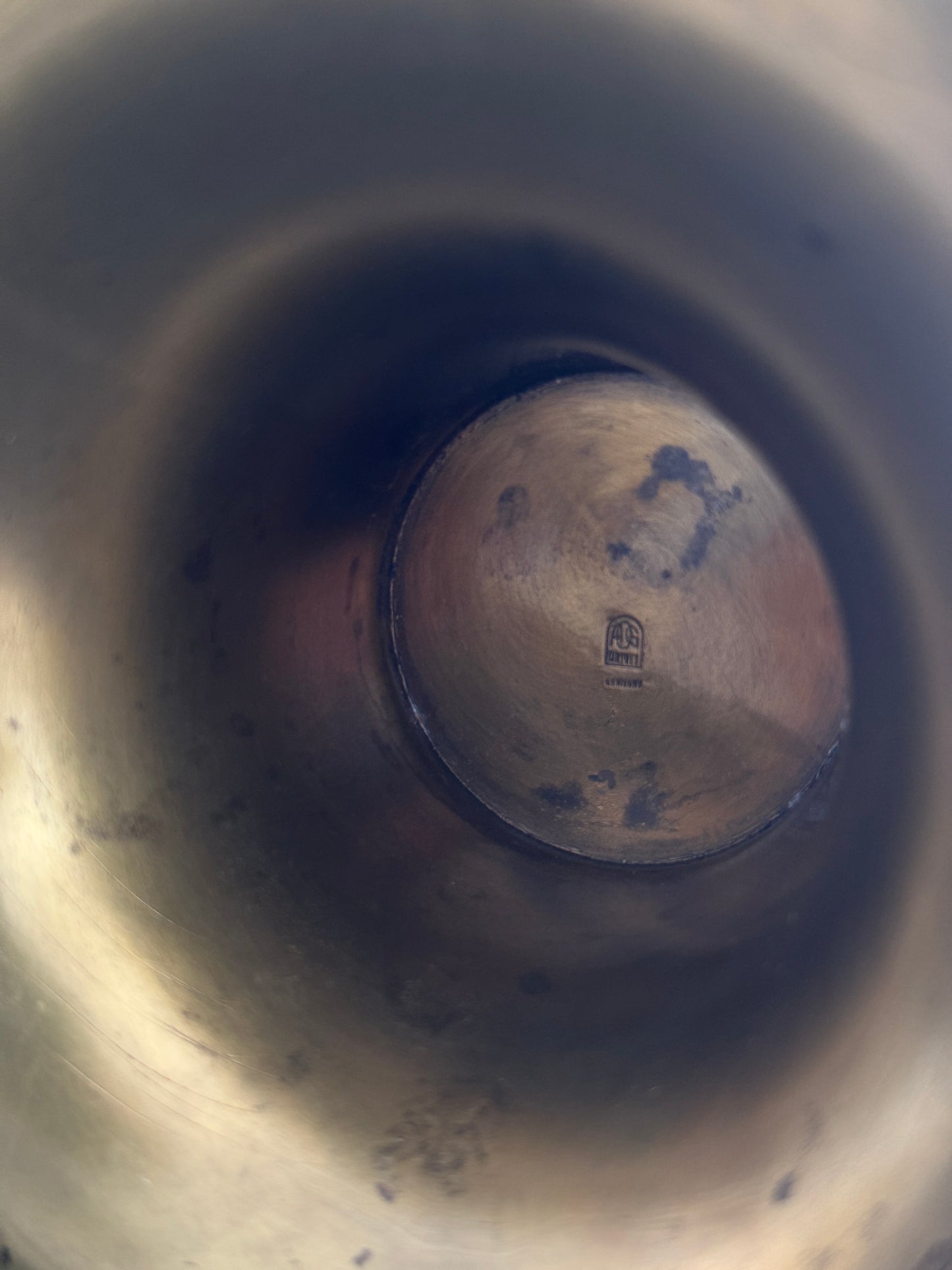 Monumental Mounted Glass Urn Vase