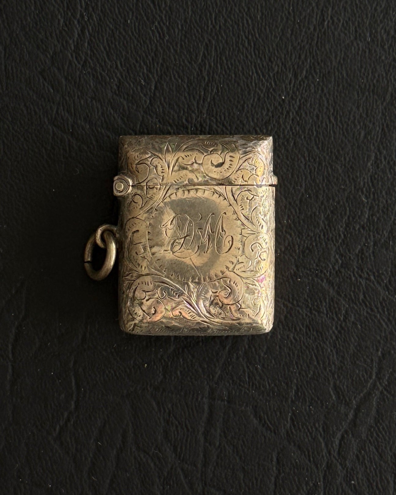 Victorian Engraved Silver Vesta Case