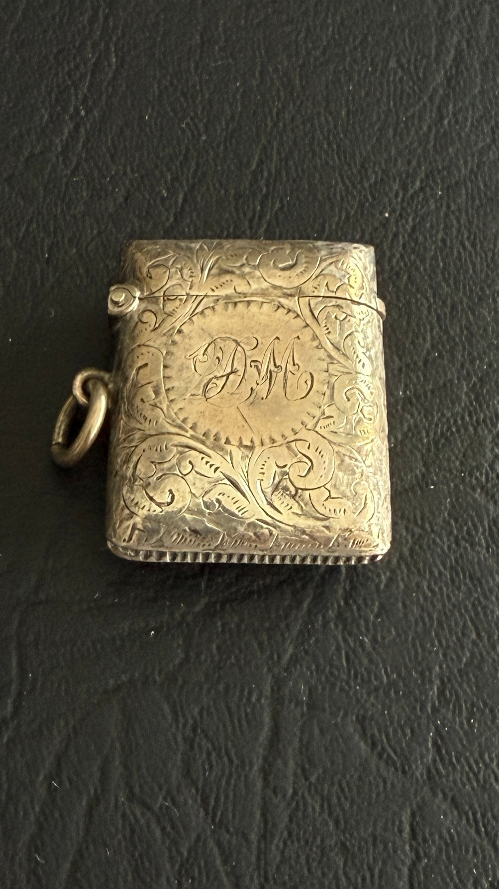 Victorian Engraved Silver Vesta Case