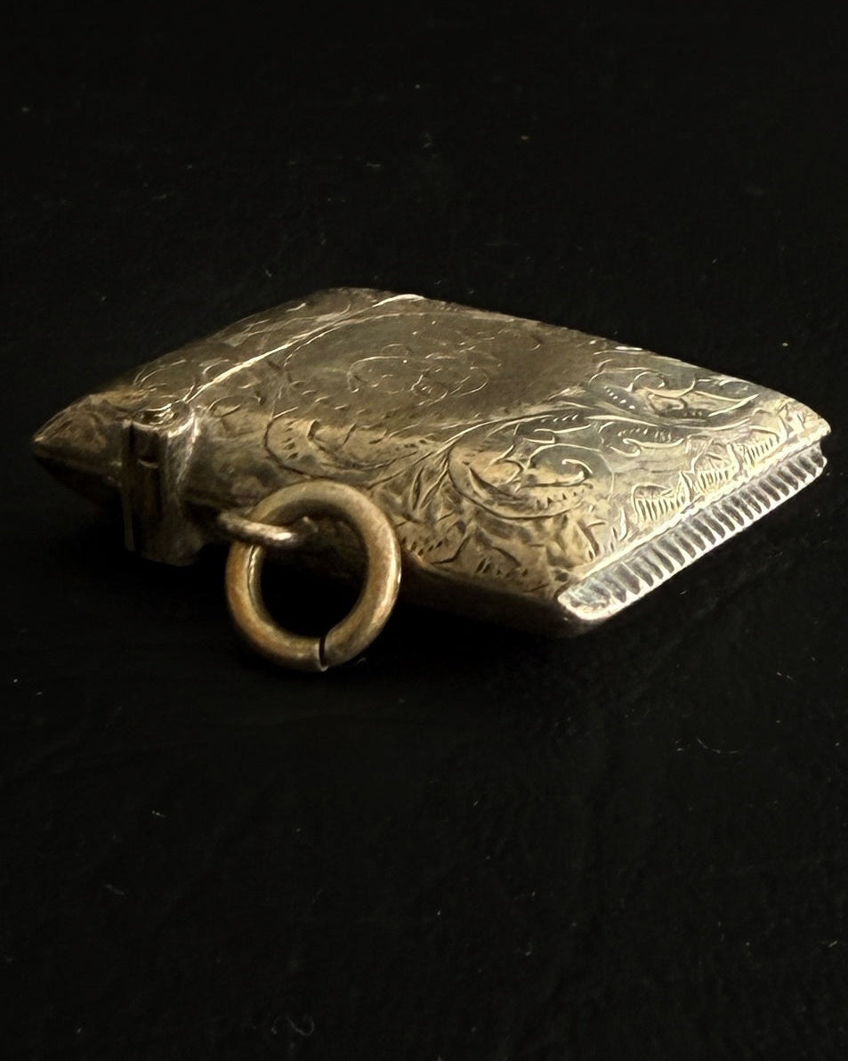 Victorian Engraved Silver Vesta Case