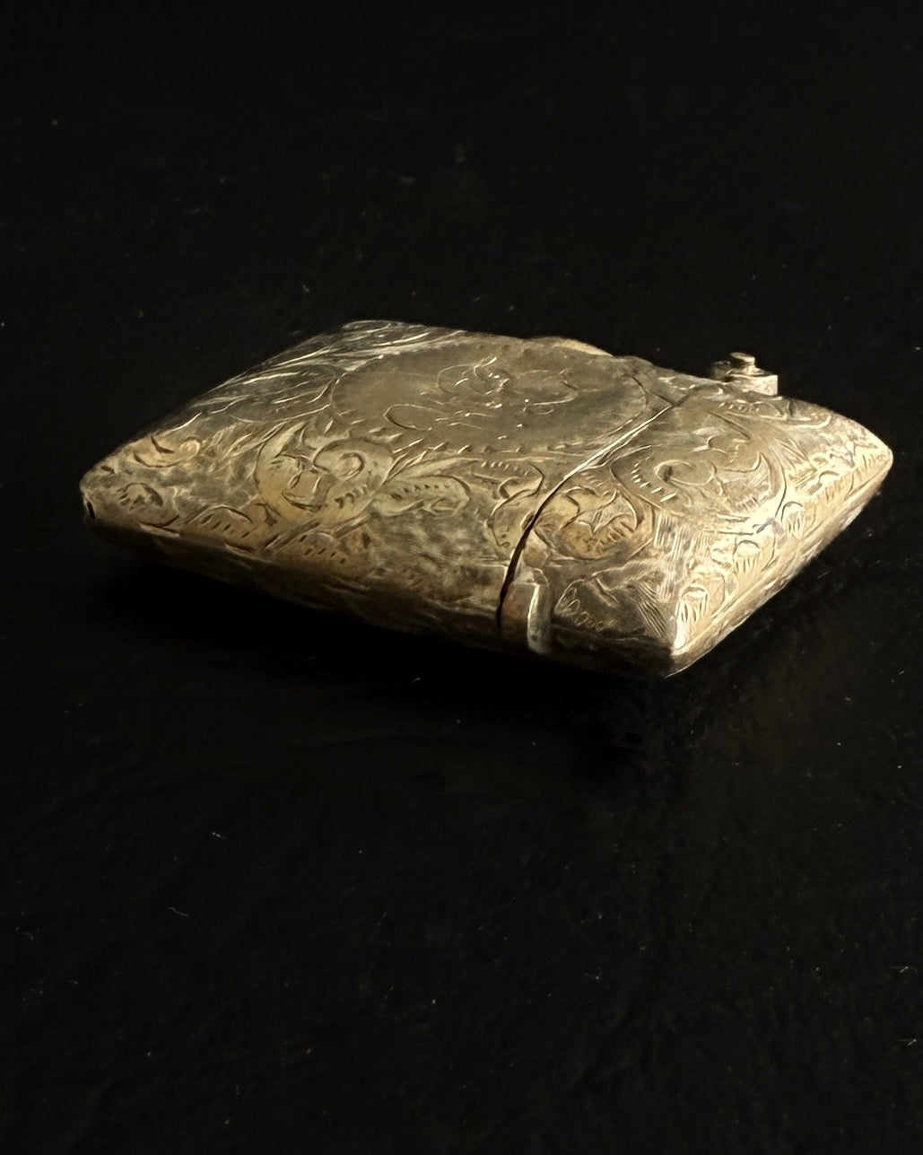 Victorian Engraved Silver Vesta Case