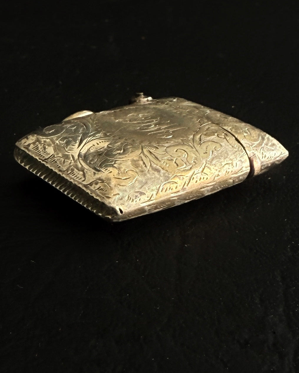 Victorian Engraved Silver Vesta Case