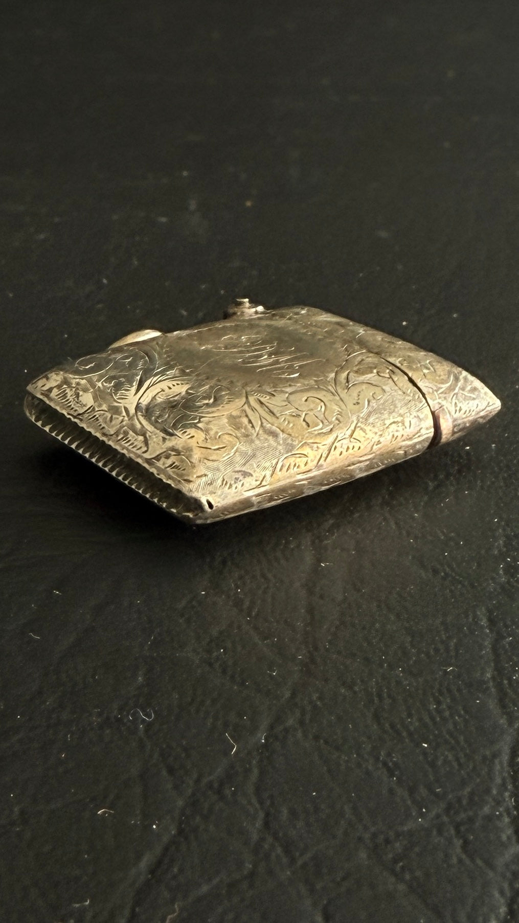 Victorian Engraved Silver Vesta Case