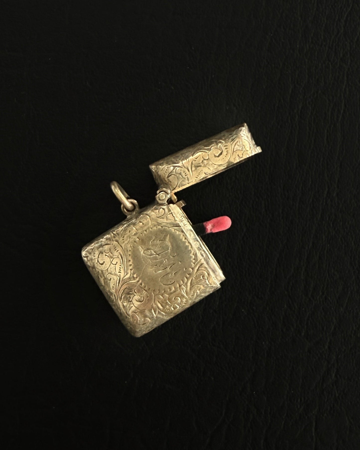 Victorian Engraved Silver Vesta Case