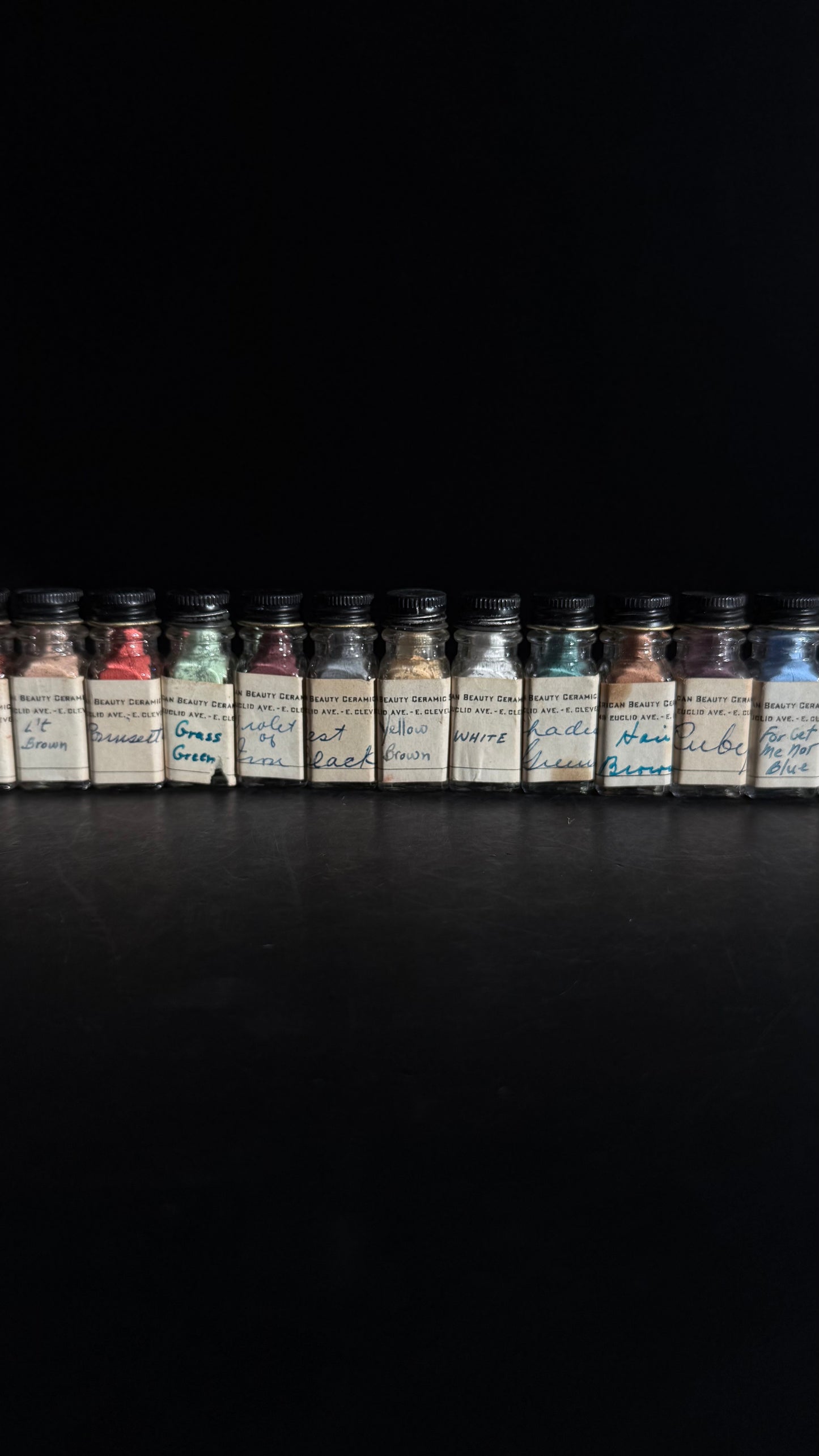 Vintage American Beauty Ceramic Studio Vial Set