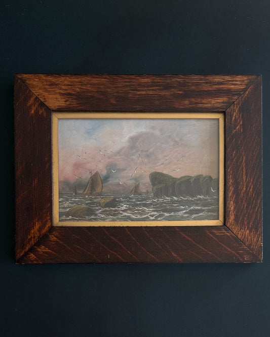 Antique Maritime Seascape Painting