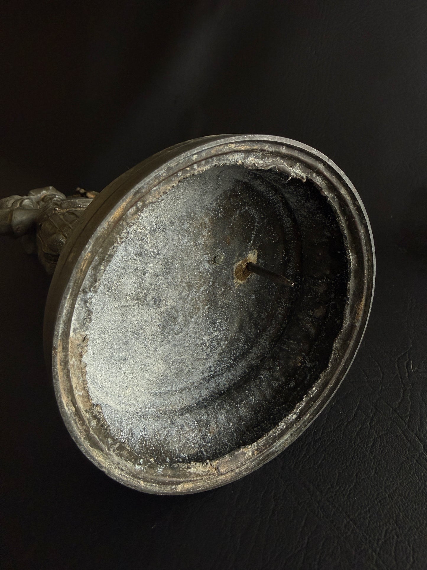 Antique Spelter Renaissance Standard Bearer Statue