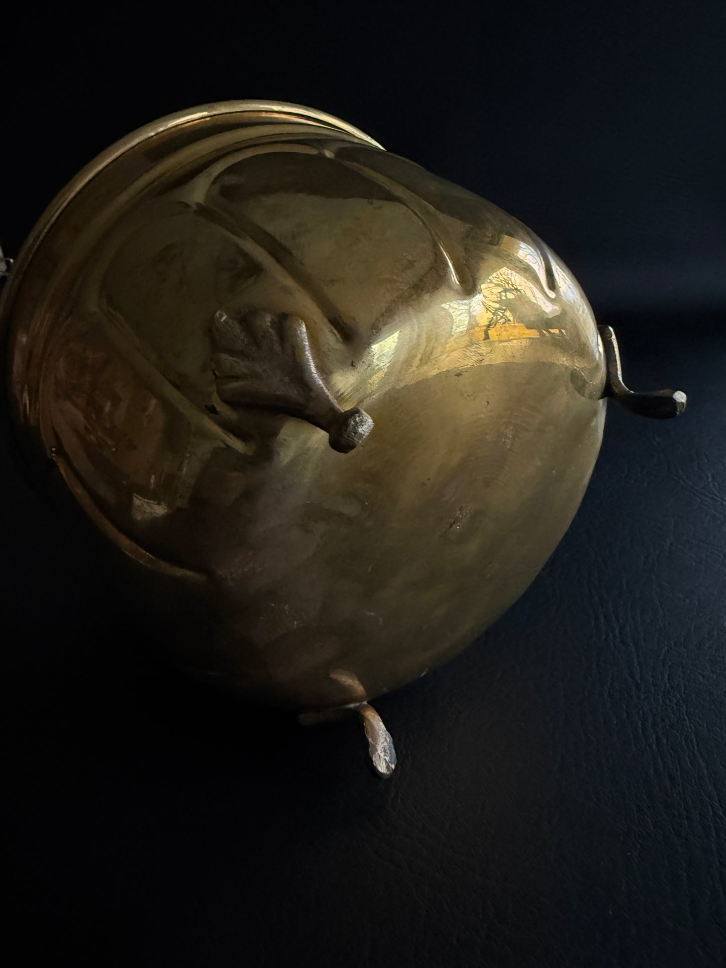 Vintage Brass Footed Planter