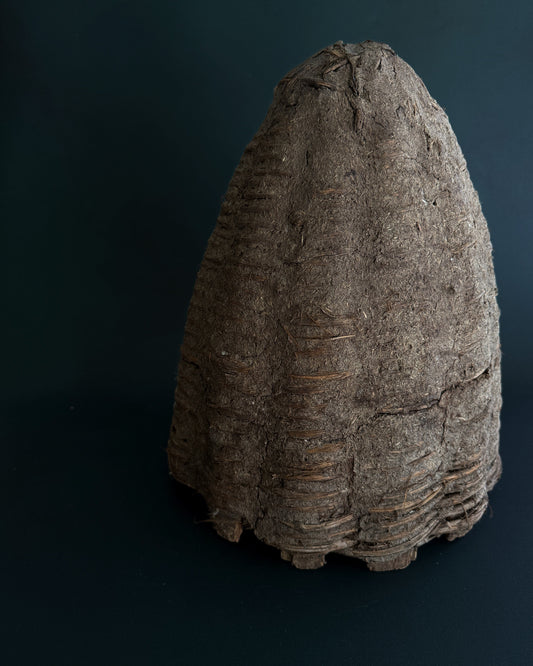 Traditional Coiled Bee Skep with Earthen Coating