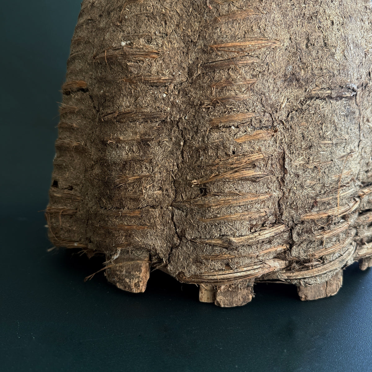 Traditional Coiled Bee Skep with Earthen Coating