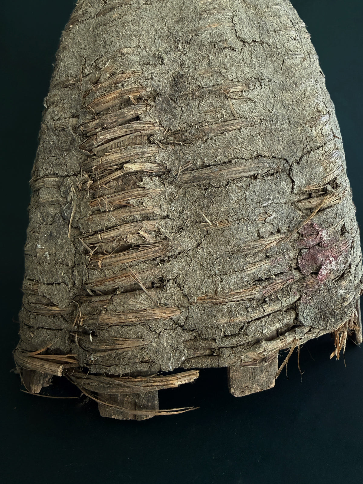Traditional Coiled Bee Skep with Earthen Coating