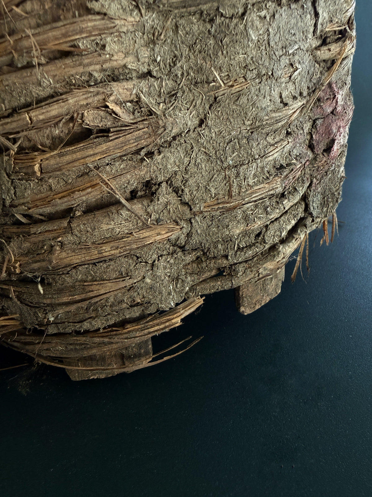 Traditional Coiled Bee Skep with Earthen Coating