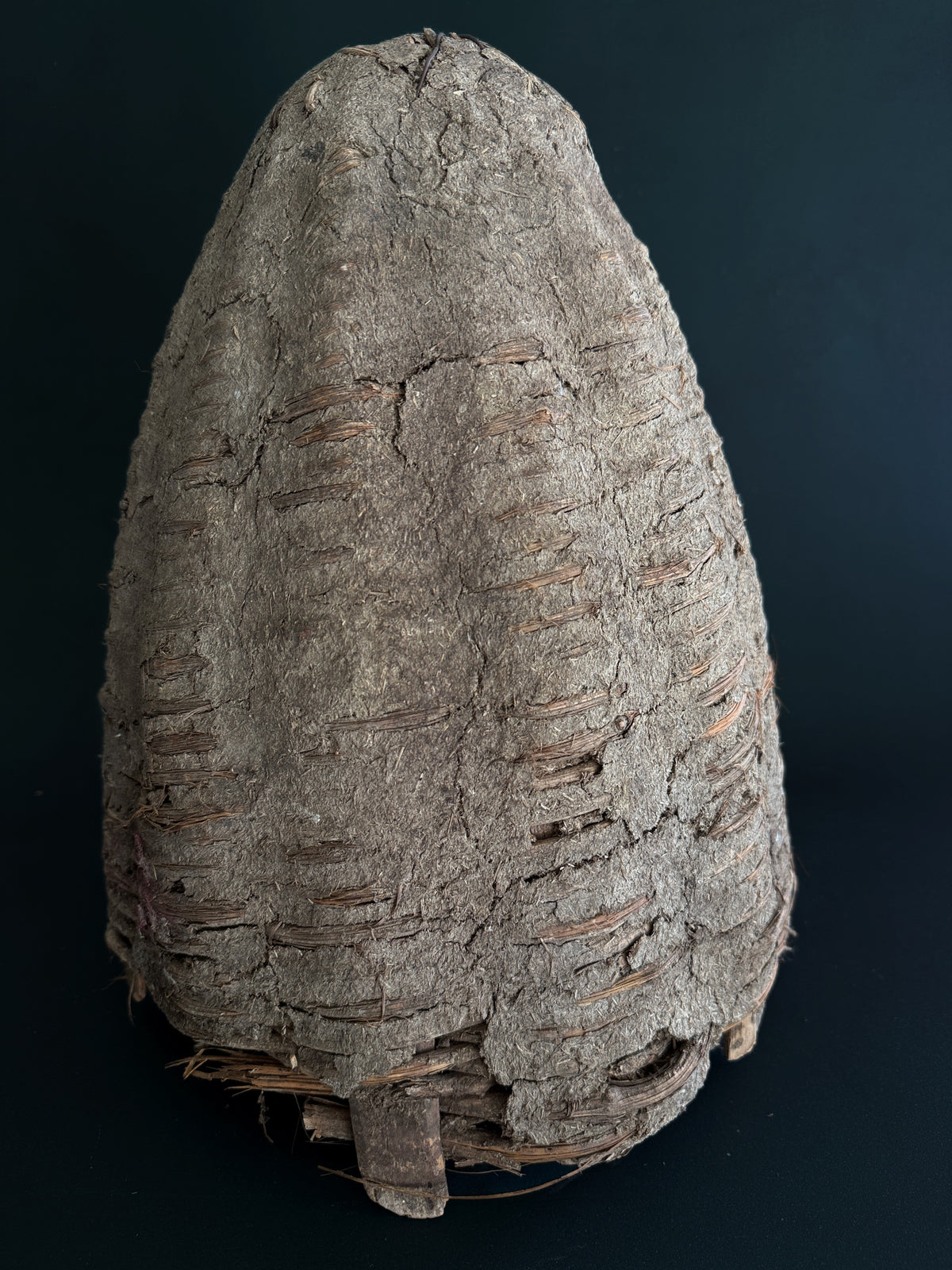 Traditional Coiled Bee Skep with Earthen Coating
