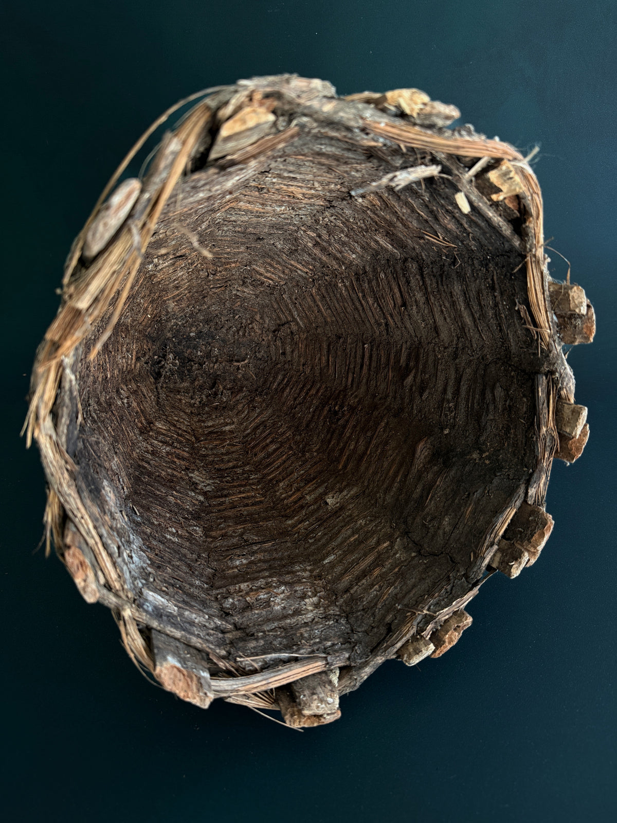 Traditional Coiled Bee Skep with Earthen Coating