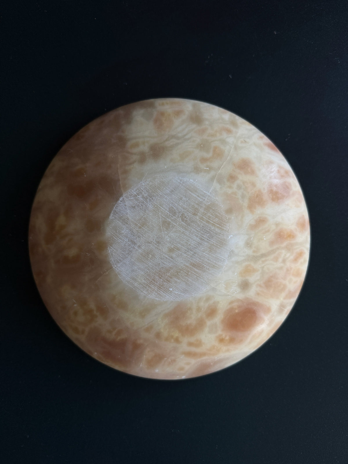 Honey Alabaster Decorative Ashtray / Catchall Bowl