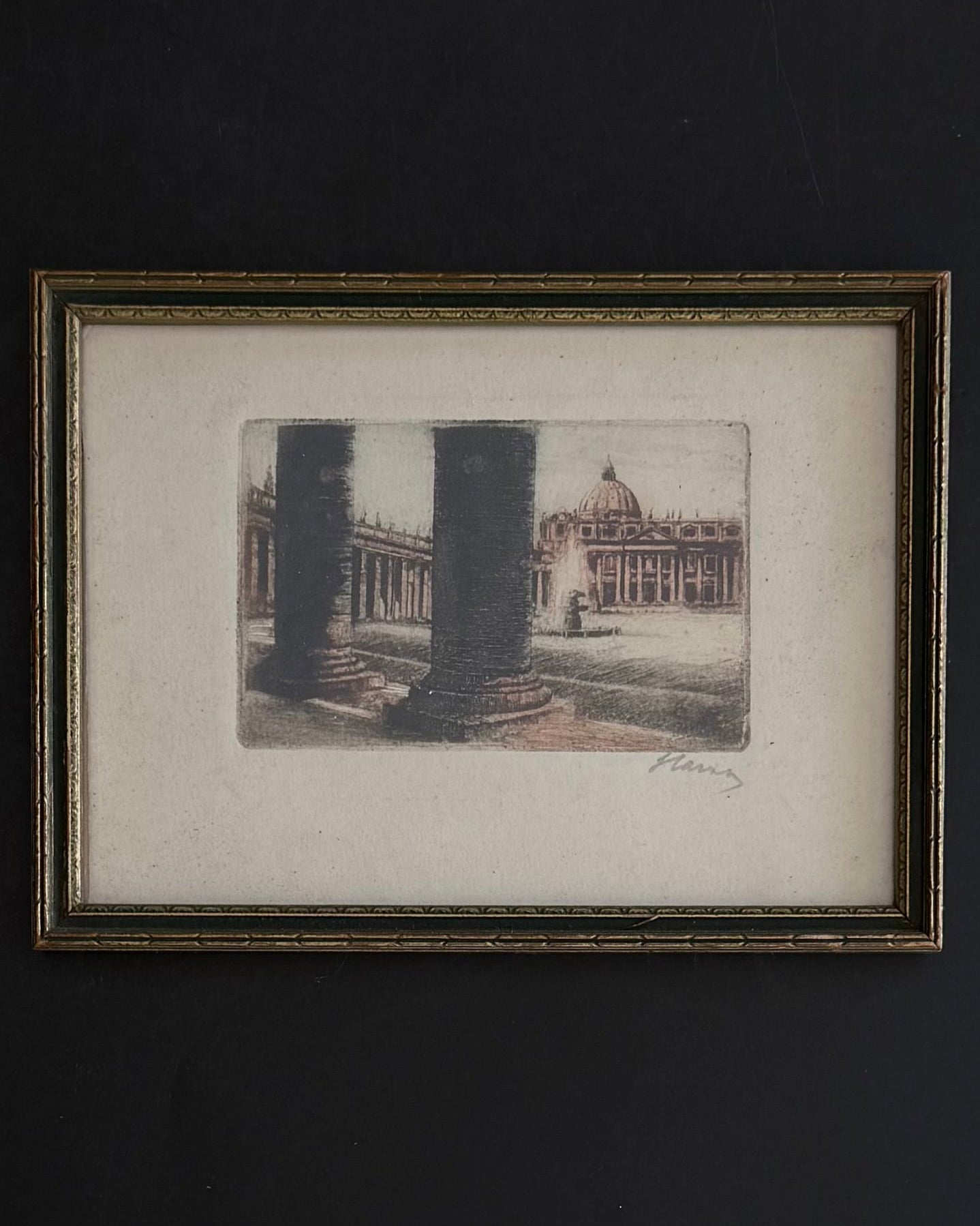 St. Peter’s Square Etching (Hand-Signed)