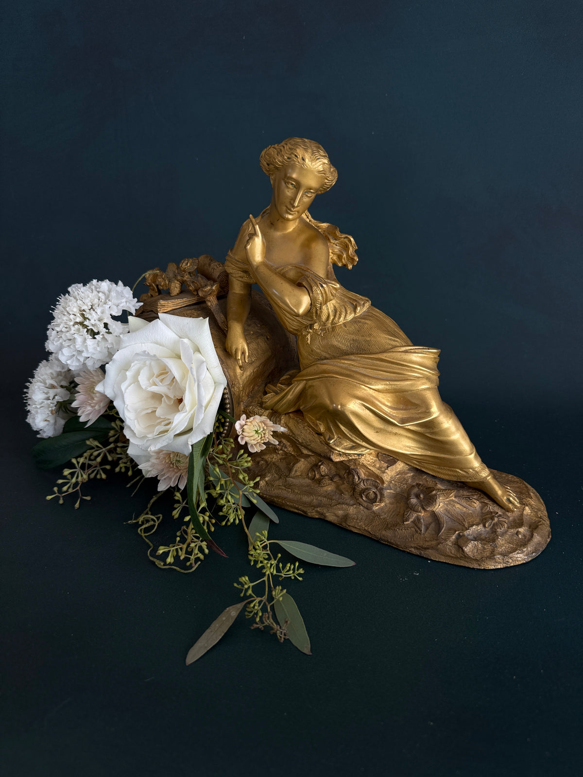 Antique French Gilt Spelter Mantel Clock Topper | c. 1870–1900