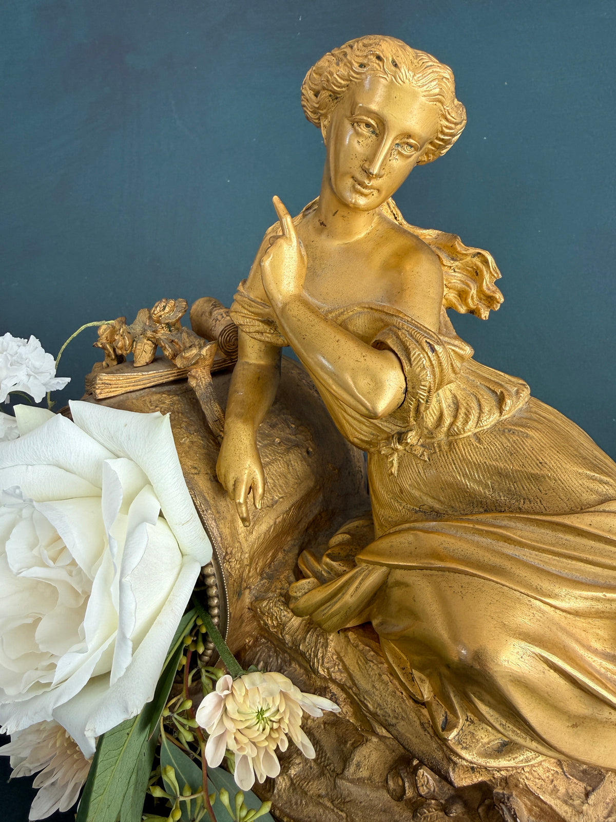 Antique French Gilt Spelter Mantel Clock Topper | c. 1870–1900