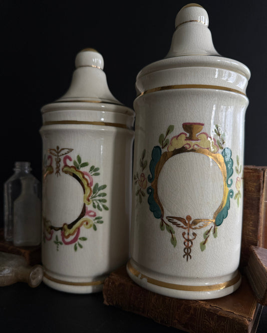 Pair of Vintage Rexall Pharmacy Display Jars