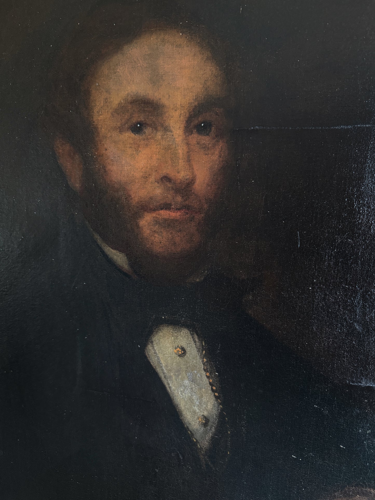 19th Century Portrait of a Gentleman – Oil on Canvas Mounted to Board