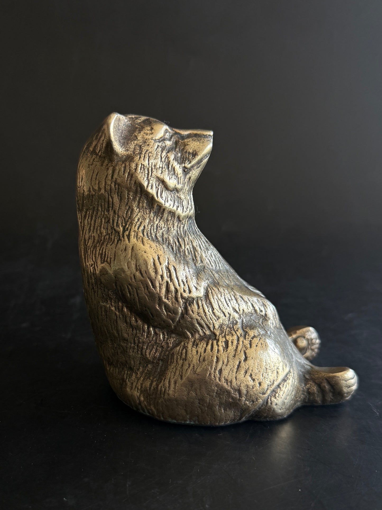 Vintage Brass Bear Figurine