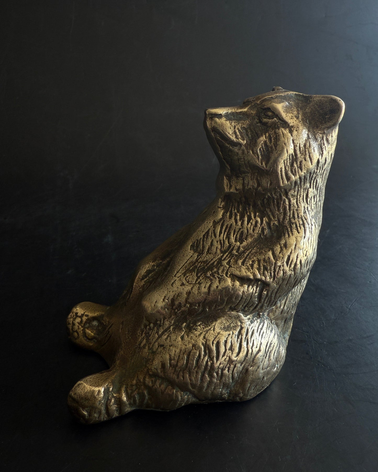 Vintage Brass Bear Figurine