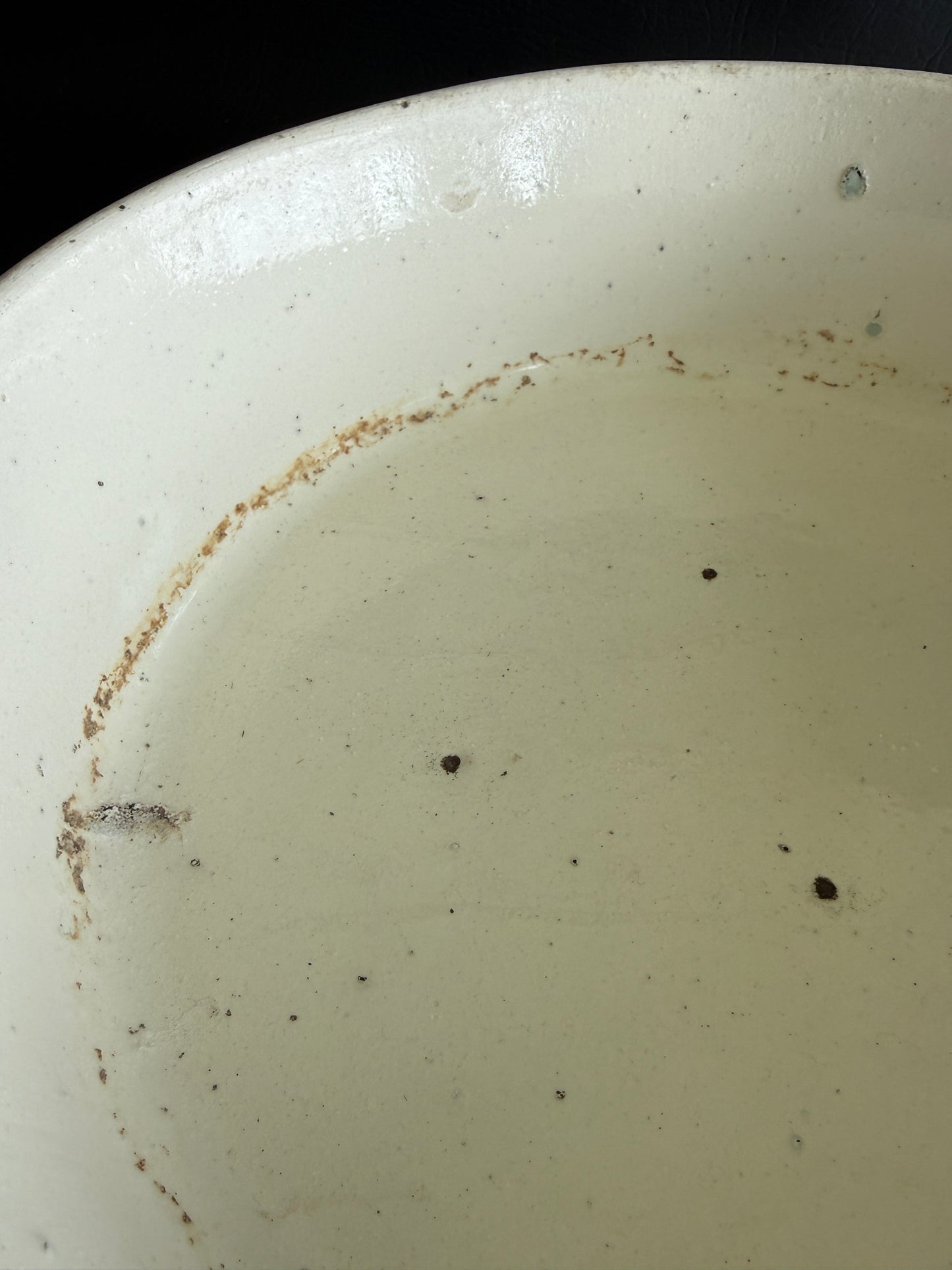 Large White Glazed Basin